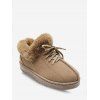 Bottes de Neige Plates en Fausse Fourrure à Lacets - Brun EU 39