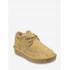 Chaussures Plates Décontractées en Fausse Fourrure à Lacets - Brun EU 39