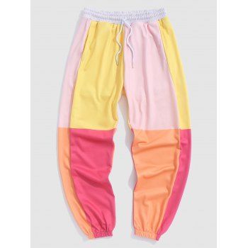 

Colorblock Beam Feet Pants, Multicolor a