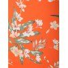 Floral Print Sundress Tied Cut Out Slit Midi Dress - multicolor M