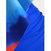 Maillot de Bain Tankini Superposé Matelassé à Bretelle de Grande Taille - Bleu 3X