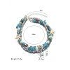 Bracelet de Cheville Pendant Superposé Perlé Etoile de Mer Style Bohémien - Bleu 