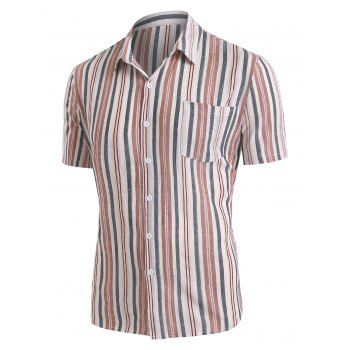 

Vertical Stripe Pattern Casual Shirt, Multicolor