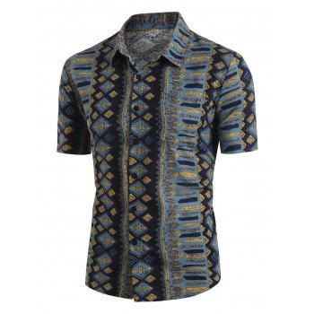 

Allover Geometric Print Casual Shirt, Multicolor