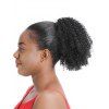 Afro Kinky Curly Synthetic Ponytail Wig - BLACK 