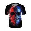 T-shirt Manches Courtes à Motif Crâne - multicolor 2XL