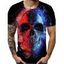 T-shirt Manches Courtes à Motif Crâne - multicolor L