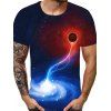 T-shirt Perforé à Imprimé Galaxie Foudre - multicolor 3XL