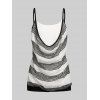 Débardeur à Superposition en Dentelle Grande Taille - Blanc 1X | US 14-16