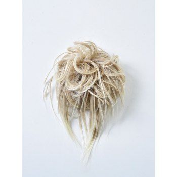 

Messy Straight Synthetic Chignon Hair Band Wig, Light yellow