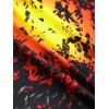 T-shirt à Imprimé Flamme Abstrait à Manches Courtes - multicolor 3XL