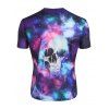 T-shirt Perforé à Imprimé Crâne Galaxie - multicolor L