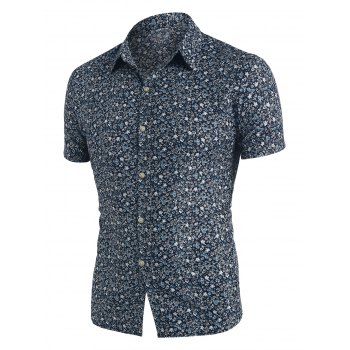 

Ditsy Print Short Sleeve Shirt, Multicolor