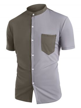 Bicolor Two Tone Chest Pocket Shirt