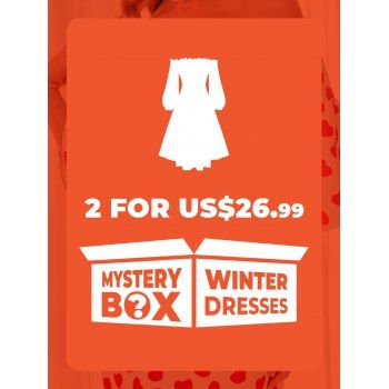 

DRESSLILY MYSTERY BOX of 2 Winter Dresses, Multicolor