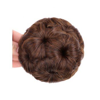 

Clip In Claw Chignon Synthetic Hair Bun Wig, Deep coffee