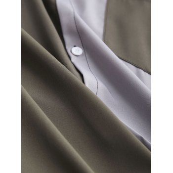 Bicolor Two Tone Chest Pocket Shirt
