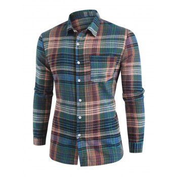 

Plaid Print Flannel Casual Shirt, Multicolor