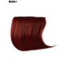 Perruque Synthétique Droite à Frange Latérale avec Morceau de Cheveux Colorés - Rouge foncé 