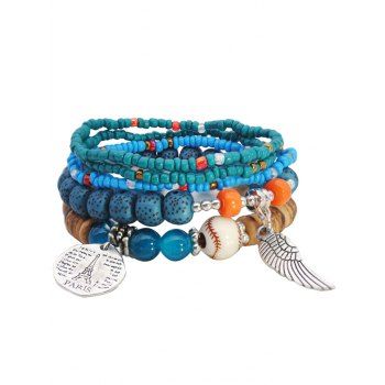 

Bohemian Beaded Layered Bracelets Set, Green