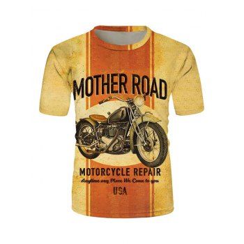

MOTHER ROAD Motorcycle Graphic Print T-shirt, Multicolor