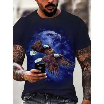 Buy Eagle Print Short Sleeve T-shirt. Picture