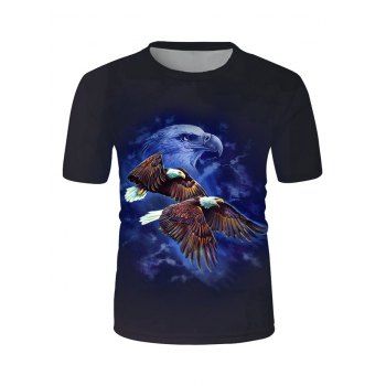

Eagle Print Short Sleeve T-shirt, Multicolor