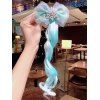 Snowflake Mesh Bowknot Hair Clip With Ombre Wavy Wig - LIGHT BLUE 