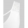 Cut Out Lace Panel Plus Size&Curve Handkerchief Tank Top - WHITE 4X | US 26-28