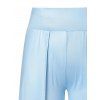 Pantalon Fendu à Imprimé Papillon à Jambe Large - Bleu clair M