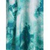 High Low Tie Dye Print Dress - GREEN XXL