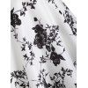 Robe à Bretelle Découpée à Imprimé Fleurie de Grande Taille - Blanc 4X