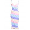 Robe Cache-maillot Ombrée Rayée - multicolor M