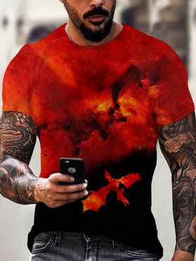 Flame Phoenix Print Short Sleeve T-shirt
