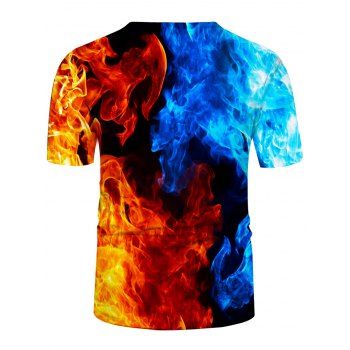 Fire Flame Two Tone Print T-shirt