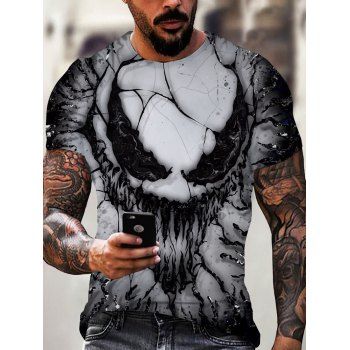 

Short Sleeve Devil Printed T-shirt, Multicolor