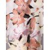 Robe Mi-Longue Fleur Ceinturée Superposée à Volants - Rose clair S