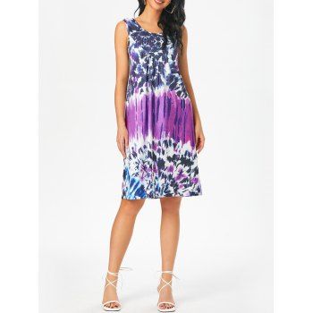 

Leopard Tie Dye Tank Dress, Multicolor