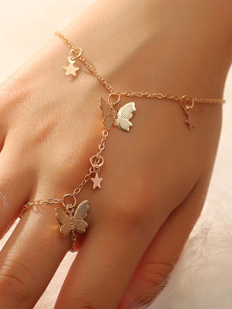 Star Butterfly Chain Finger Bracelet