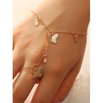 Star Butterfly Chain Finger Bracelet dresslily imagine noua 2022