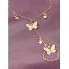 Star Butterfly Chain Finger Bracelet - GOLDEN 