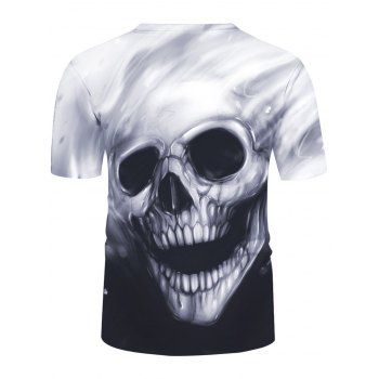 Kaufen Short Sleeve Skull Print Gothic T-shirt. Bild