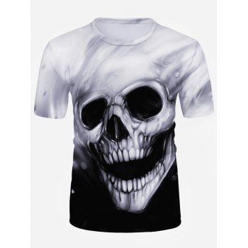 

Short Sleeve Skull Print Gothic T-shirt, Multicolor