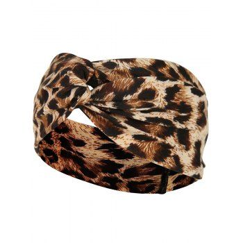 

Twisted Animal Print Moisture Wicking Headband, Coffee