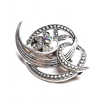 

Vintage Rhinestone Alloy Hair Clip, Silver