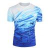 T-shirt Perforé à Imprimé Poisson Monde de Mer - multicolor 3XL