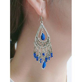 

Waterdrop Retro Hook Earrings, Blue