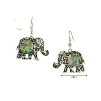 Elephant Pattern Retro Hook Earrings