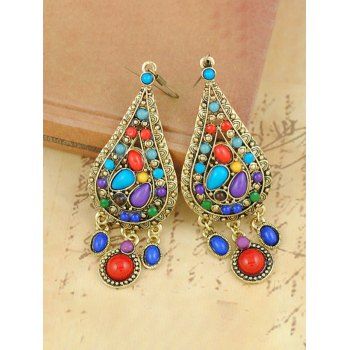 

Beads Waterdrop Vintage Hook Earrings, Golden