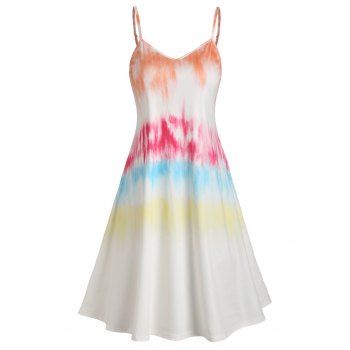 Tie Dye Mini Cami Dress, Multicolor